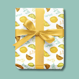 Lemon & Lime Zesty Fruktmönster Presentpapper