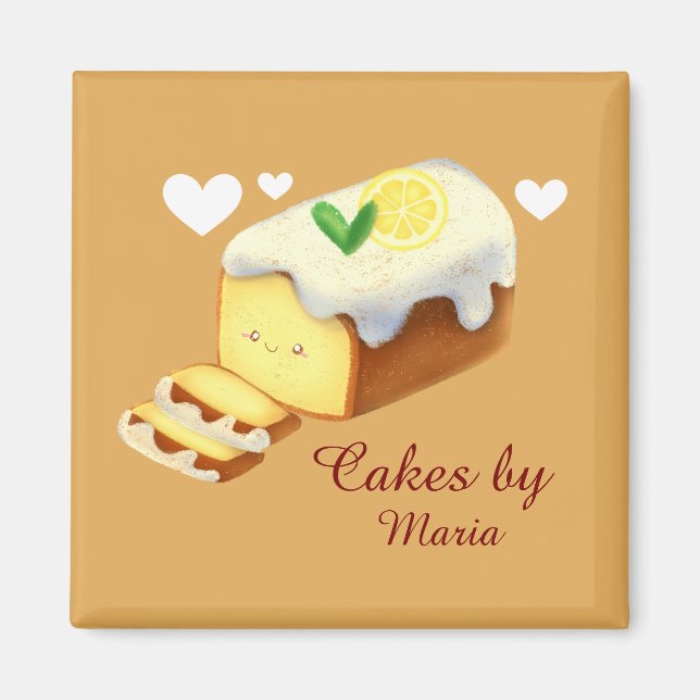 Lemon Loaf-kummelbeläggning med isbildning Magnet (Framsidan)