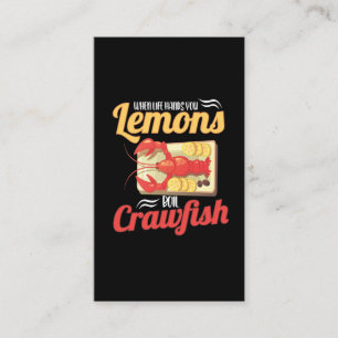 Lemon Lobster Food Joke Kräftor Visitkort
