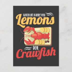 Lemon Lobster Food Joke Vykort