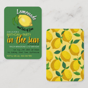 Lemon-Logotyp, Lemonade och mycket Roligt Handout  Visitkort