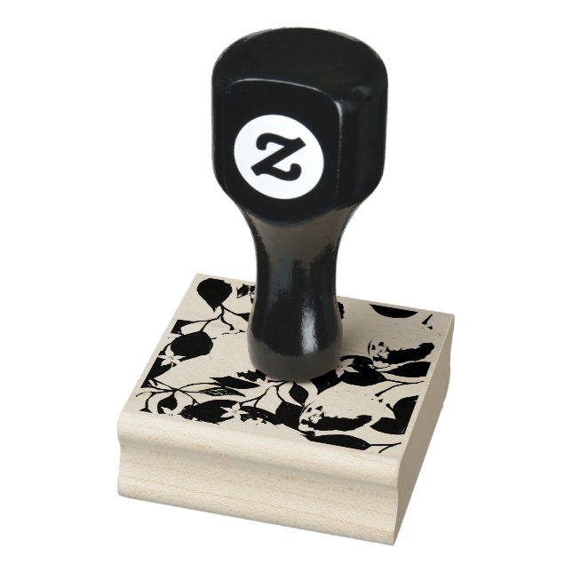 Lemon Löv Flowers Foliage Seamless Mönster Stämpel (Stämpel)