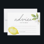 Lemon-, Löv- och Blommigt-kort Rådkort<br><div class="desc">Perfektens citronmatade anteckningskort för gäster att skriva ner deras råd för bruden! Du kan också anpassa mottagaren av det här kortet. Exempelvis "För nygifta",  "F" eller "Mamma till blivande",  "För Shannon",  etc... </div>