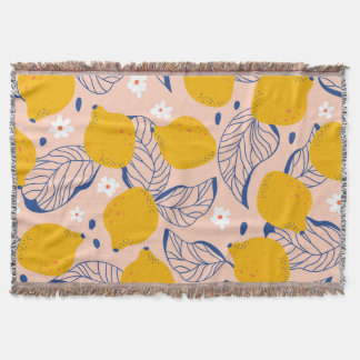 Lemon Löv: Rosa Vintage Sömlös. Filt