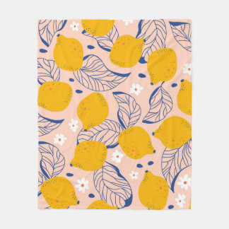 Lemon Löv: Rosa Vintage Sömlös. Fleecefilt