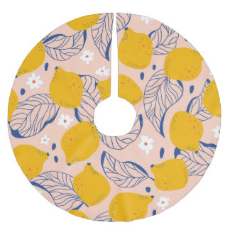 Lemon Löv: Rosa Vintage Sömlös. Julgransmatta Borstad Polyester