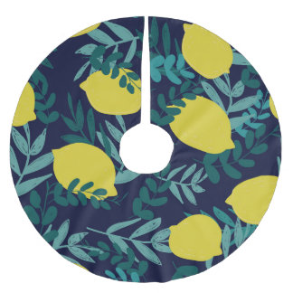 Lemon löv: vintagens illustrationsbakgrund. julgransmatta borstad polyester