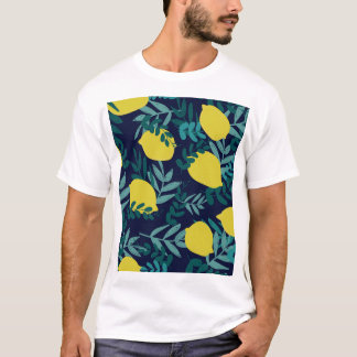 Lemon löv: vintagens illustrationsbakgrund. t shirt