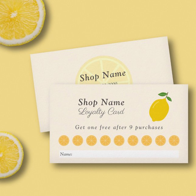 Lemon Loyalty-kort Visitkort (Lemon Loyalty Card)