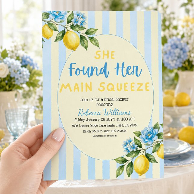 Lemon Main Squeeze Bröllopsdusch Inbjudningar (Skapare uppladdad)