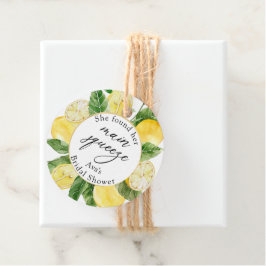 Lemon Main Squeeze Bröllopsdusch Klassiker Gåvor Etiketter