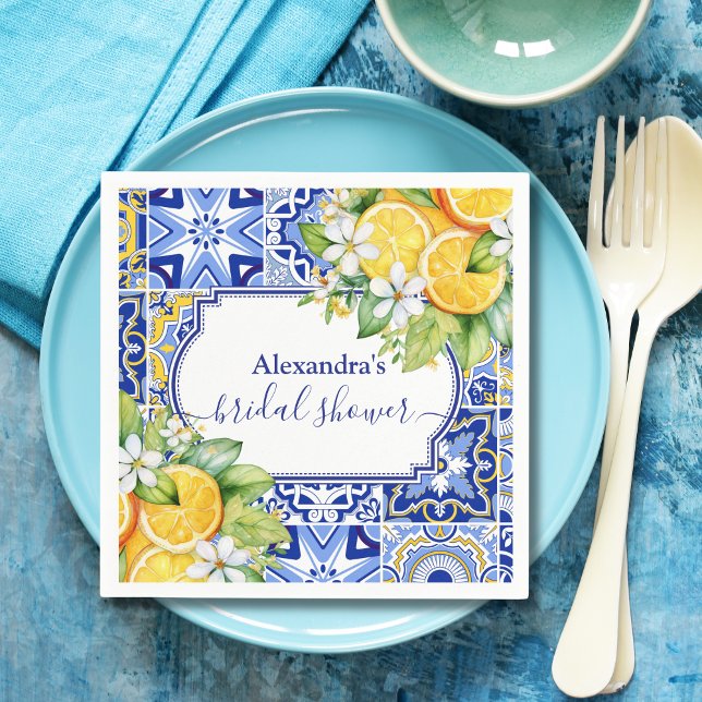 Lemon Main Squeeze Bröllopsdusch Pappersservett (Skapare uppladdad)