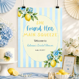 Lemon Main Squeeze Bröllopsdusch Välkommen Poster