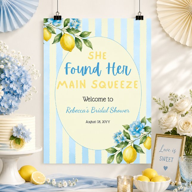 Lemon Main Squeeze Bröllopsdusch Välkommen Poster (Skapare uppladdad)