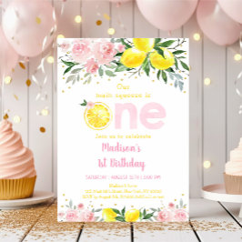 Lemon Main Squeeze First Birthday Inbjudningar