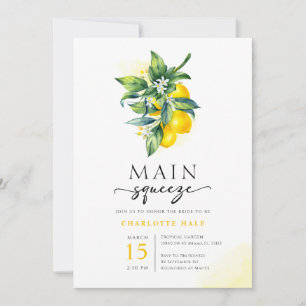 Lemon Main Squeeze Modern Möhippa Inbjudningar