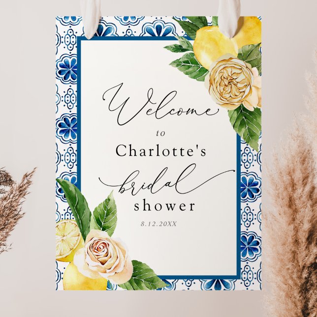 Lemon Main Squeeze Mosaik Bröllopsfest Välkommen Poster (Skapare uppladdad)