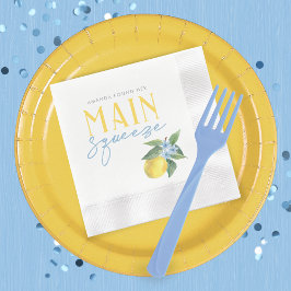 Lemon Main Squeeze Personlig Präglad Cocktail Pappersservett