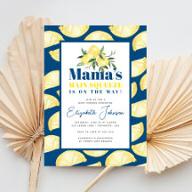 Lemon Mamas huvudpress Baby Shower-inbjudan