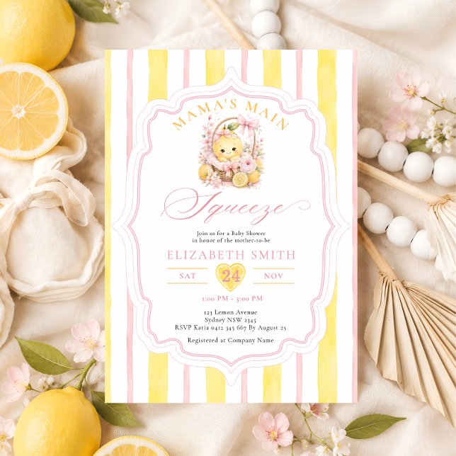 Lemon Mamas Huvudsqueeze Baby Shower Inbjudningar (Skapare uppladdad)