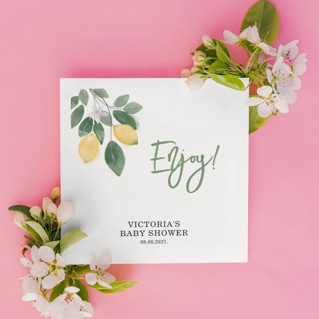 Lemon Mamma huvudkök för små barn Pappersservett (Skapare uppladdad)