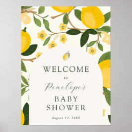 Lemon Mamma Main Squeeze Baby Shower Välkommen Poster