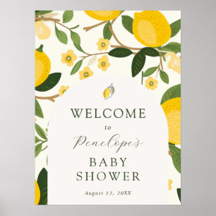 Lemon Mamma Main Squeeze Baby Shower Välkommen Poster