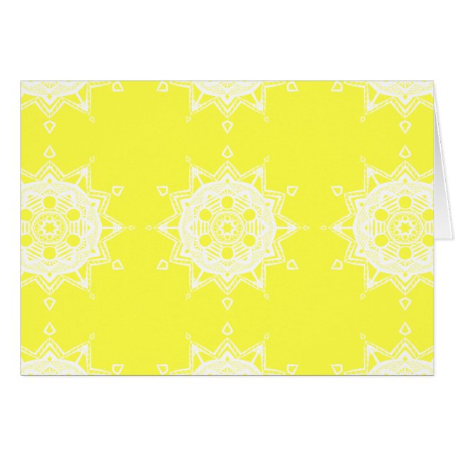 Lemon Mandala Hälsningskort (Framsidan Horizontal)
