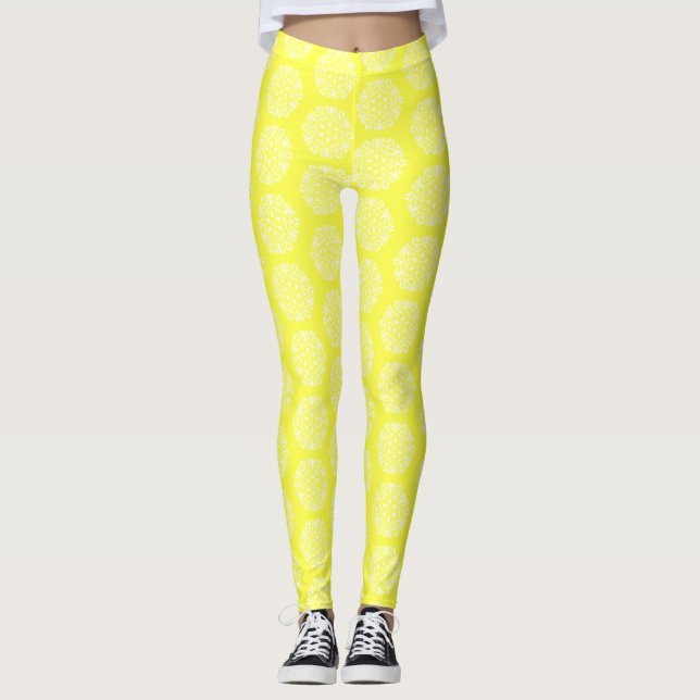 Lemon Mandala Leggings (Framsida)