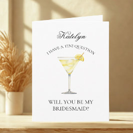 Lemon Martini kommer att bli mitt Bridesmaid-kort Inbjudan
