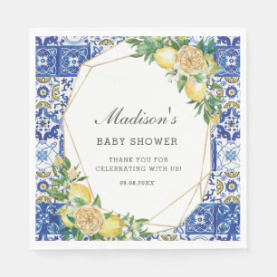 Lemon Medelhavet Födelsedags Bröllop Baby Shower Pappersservett