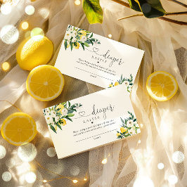 Lemon Mediterranean Baby Shower Diaper Raffle Tilläggskort