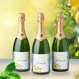 Lemon Mediterranean Baby Shower Sparkling Vatten