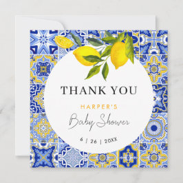 Lemon Mediterranean Baby Shower - tackkort Tack Kort