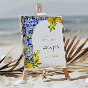 Lemon Mediterranean Boho Möhippa Recipe Poster