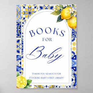 Lemon Mediterranean Bokar for Baby Sign Poster
