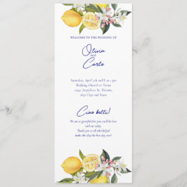 Lemon Mediterranean Ceremony Bröllop Program