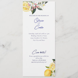 Lemon Mediterranean Ceremony Wedding Program