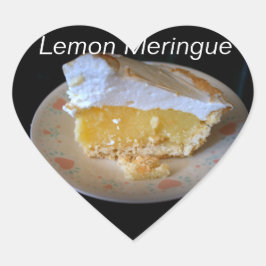 Lemon Meringue Hjärtformat Klistermärke