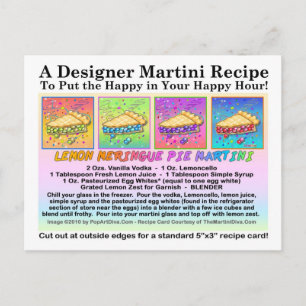 Lemon Meringue Paj Martini Receptkort Vykort