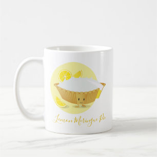 Lemon Meringue Paj-tecken för Tecknad White Gult Kaffemugg