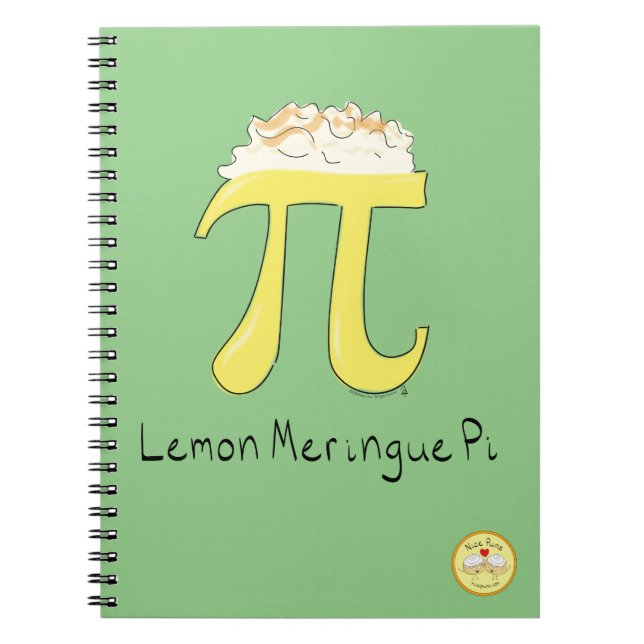 Lemon Meringue Pi Cute Math Pi Day bärbar dator Anteckningsbok (Framsidan)