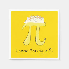 Lemon Meringue Pi Cute Math Pi Day Party Napkins Pappersservett
