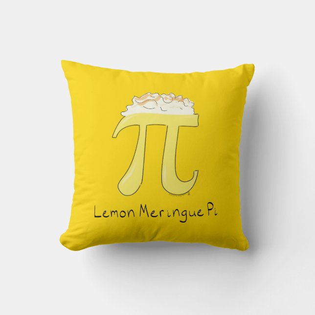Lemon Meringue Pi Cute Math Pi Day Pillow Kudde (Framsida)