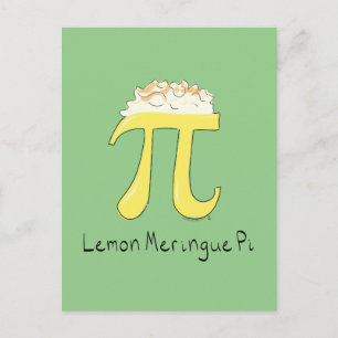 Lemon Meringue Pi Cute Math Pi Day-vykort Vykort