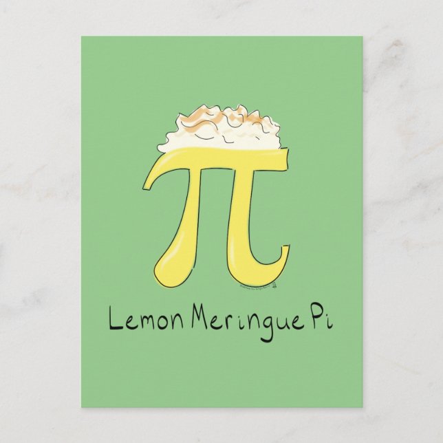 Lemon Meringue Pi Cute Math Pi Day-vykort Vykort (Framsida)