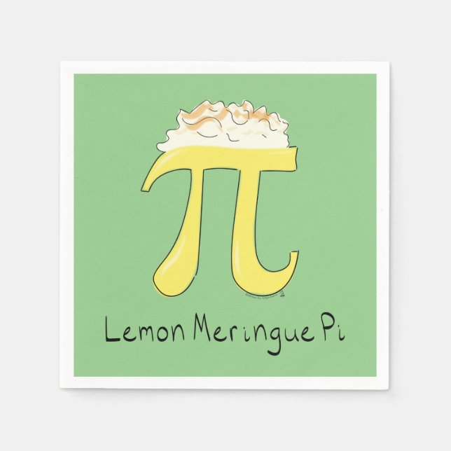 Lemon Meringue Pi Symbol Math Teacher Cute Pappersservett (Framsidan)