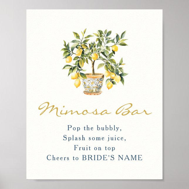 Lemon Mimosa Pub Poster (Framsidan)