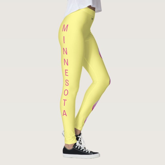 Lemon Minnesota State Dam Slipper Flower Leggings (Höger)