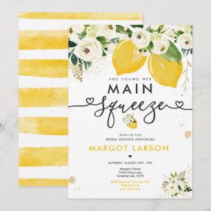 Lemon Möhippa Blommigt Lemon Main Squeeze Inbjudningar